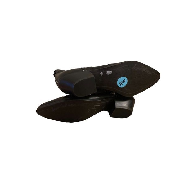 Sam Edelman Booties Womens Size 6W Black Studded Western Biker - Picture 5 of 7